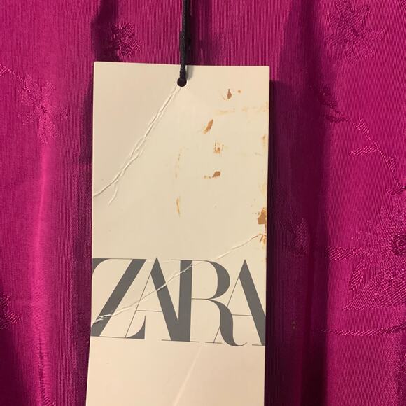 Zara Women's Viscose Jacquard Minidress Size S NEW Kimono Sleeves Going Out Luxe - Picture 6 of 10